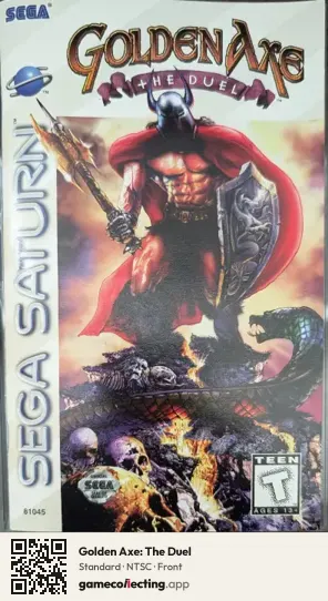 Golden Axe: The Duel Sega Saturn, NTSC box front