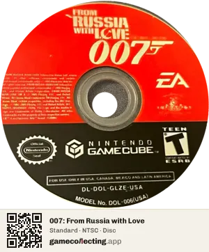 007: From Russia with Love Nintendo GameCube, NTSC disc