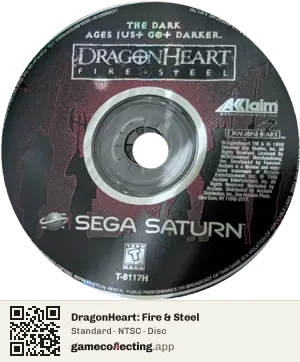 DragonHeart: Fire & Steel Sega Saturn, NTSC disc