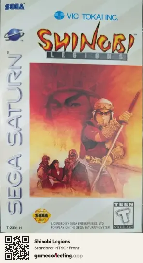 Shinobi Legions Sega Saturn, NTSC box front