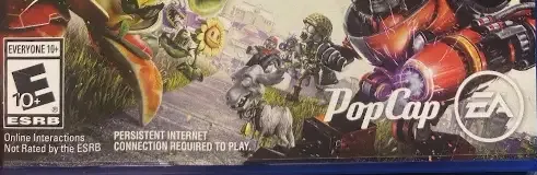 Plants vs. Zombies: Garden Warfare 2, the ESRB box on its front