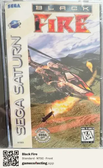 Black Fire Sega Saturn, NTSC box front