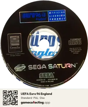 UEFA Euro 96 England Sega Saturn, PAL disc