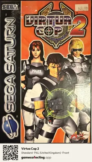 Virtua Cop 2 Sega Saturn, United Kingdom box front