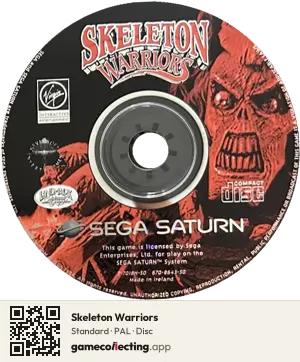 Skeleton Warriors Sega Saturn, PAL disc