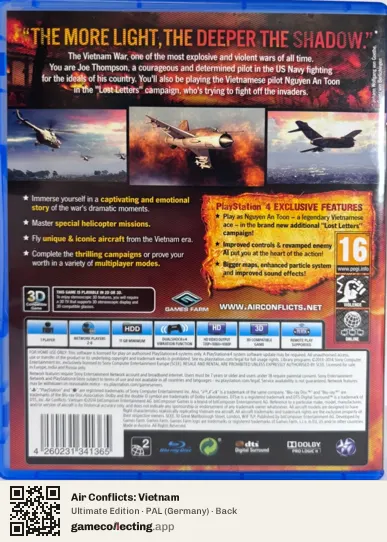 Air Conflicts: Vietnam PlayStation 4, Germany box back