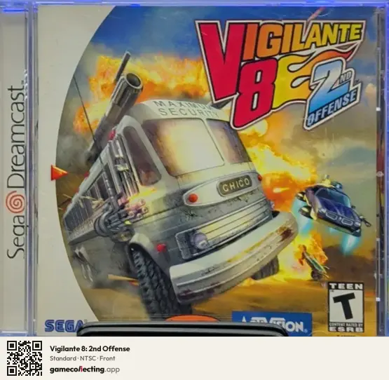 Vigilante 8: 2nd Offense Sega Dreamcast, NTSC box front