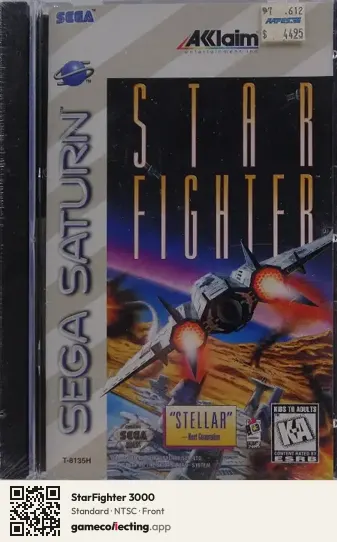 StarFighter 3000 Sega Saturn, NTSC box front