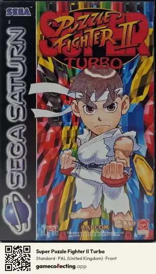 Super Puzzle Fighter II Turbo Sega Saturn, United Kingdom box front