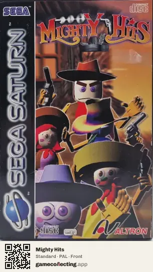 Mighty Hits Sega Saturn, PAL box front