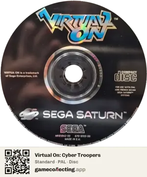 Virtual On: Cyber Troopers Sega Saturn, PAL disc