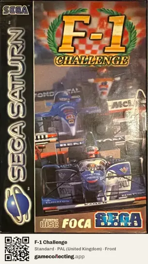F-1 Challenge Sega Saturn, United Kingdom box front