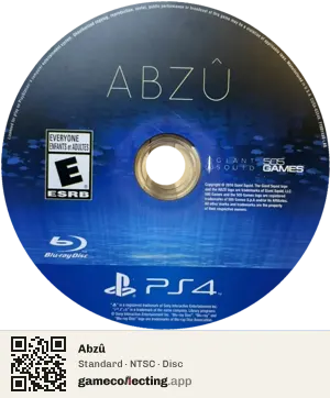 Abzû PlayStation 4, NTSC disc