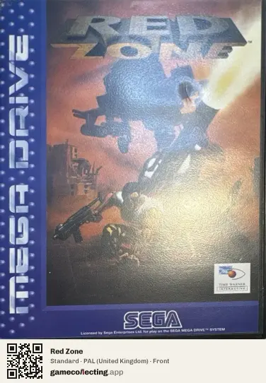 Red Zone Sega Mega Drive / Genesis, United Kingdom box front