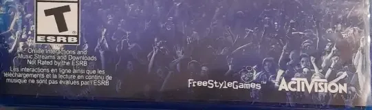 Guitar Hero Live, the ESRB box on its front