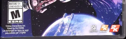 Borderlands: The Pre-Sequel!, the ESRB box on its front