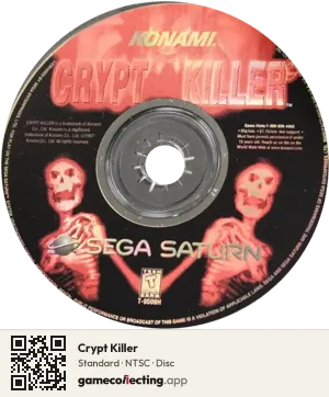 Crypt Killer Sega Saturn, NTSC disc