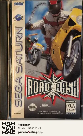 Road Rash Sega Saturn, NTSC box front