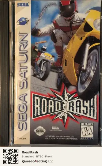 Road Rash Sega Saturn, NTSC box front