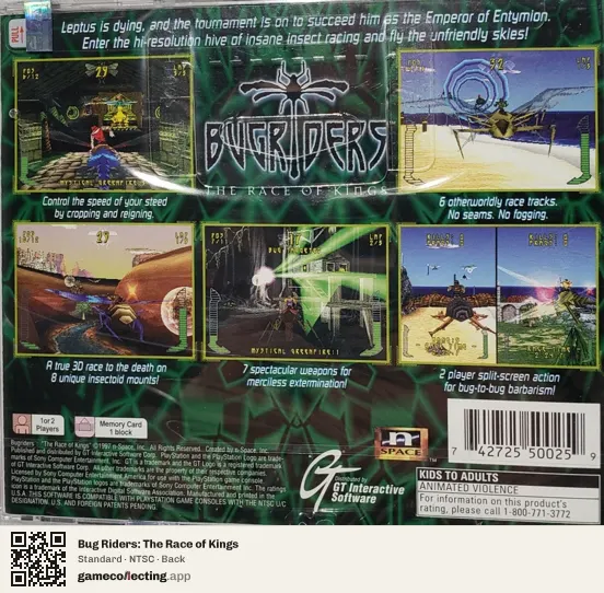 Bug Riders: The Race of Kings PlayStation, NTSC box back