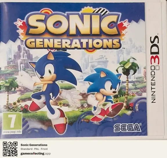 Sonic Generations Nintendo 3DS, PAL box front