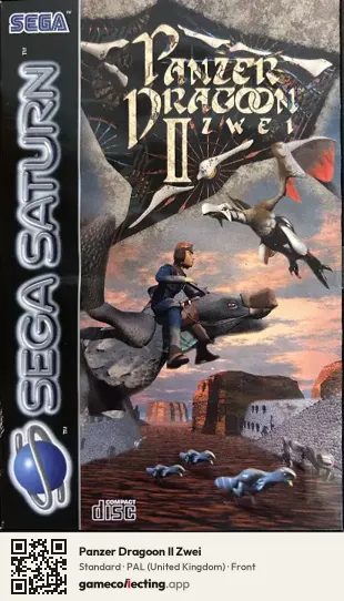 Panzer Dragoon II Zwei Sega Saturn, United Kingdom box front