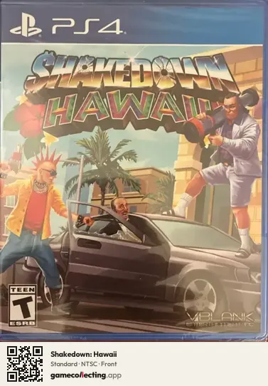 Shakedown: Hawaii PlayStation 4, NTSC box front