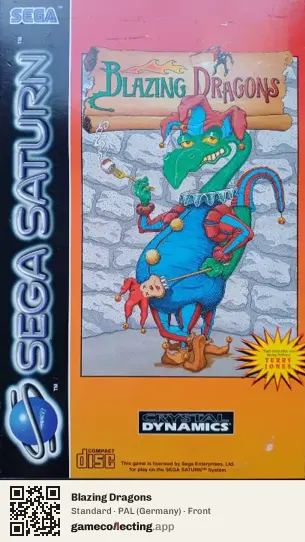 Blazing Dragons Sega Saturn, Germany box front