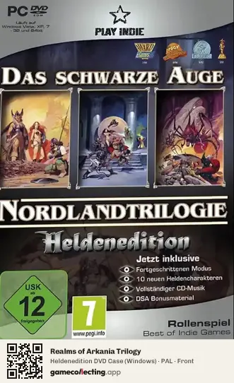 Realms of Arkania Trilogy Computer, PAL box front