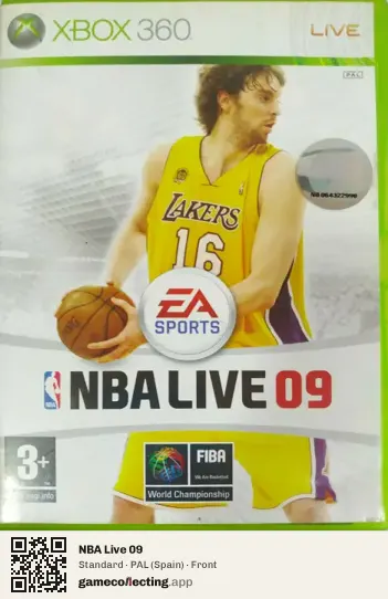 NBA Live 09 Xbox 360, Spain box front