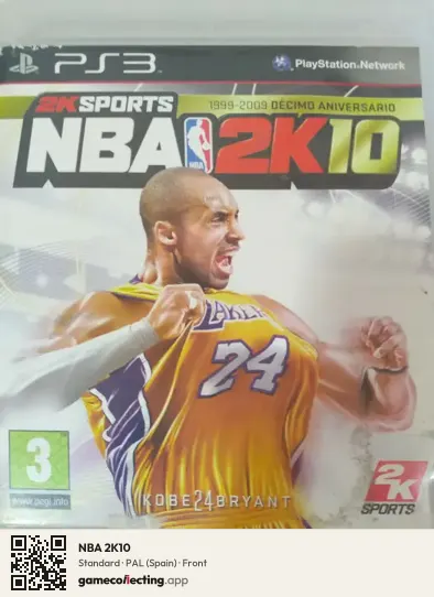NBA 2K10 PlayStation 3, Spain box front