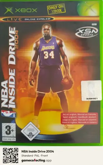 NBA Inside Drive 2004 Xbox, PAL box front