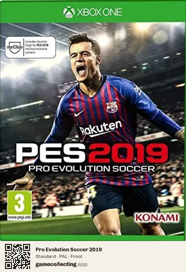 Pro Evolution Soccer 2019 Xbox One, PAL box front