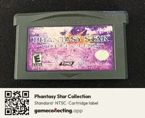 Phantasy Star Collection Game Boy Advance, NTSC cartridge label