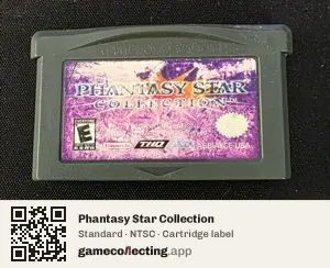 Phantasy Star Collection Game Boy Advance, NTSC cartridge label