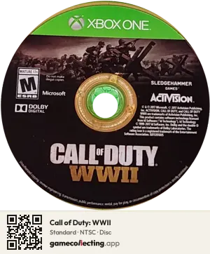 Call of Duty: WWII Xbox One, NTSC disc