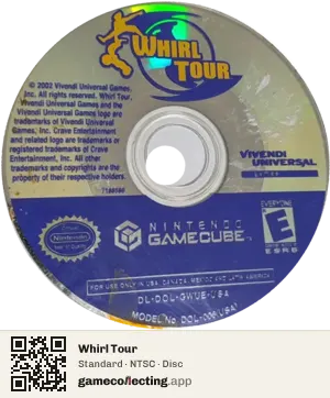 Whirl Tour Nintendo GameCube, NTSC disc