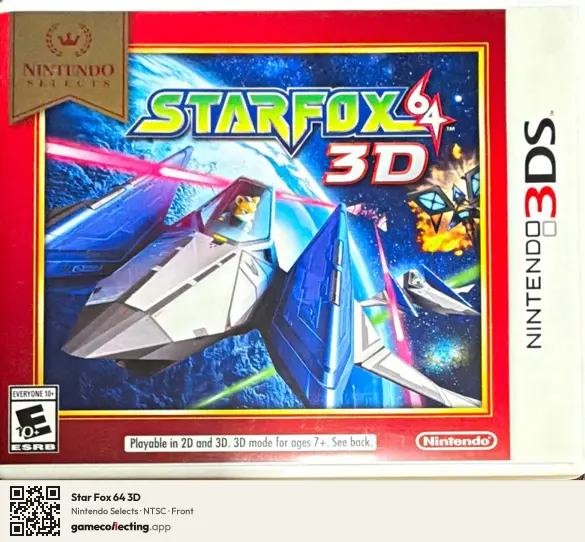 Star Fox 64 3D Nintendo 3DS, NTSC box front