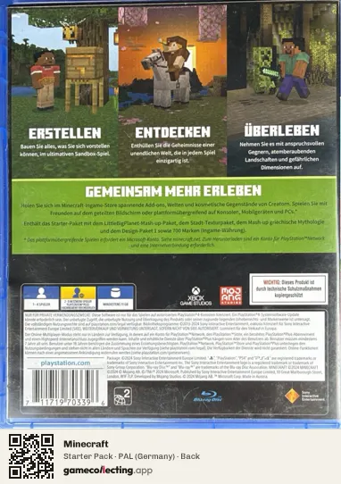 Minecraft PlayStation 4, Germany box back