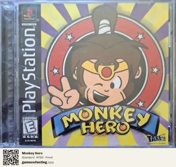Monkey Hero PlayStation, NTSC box front