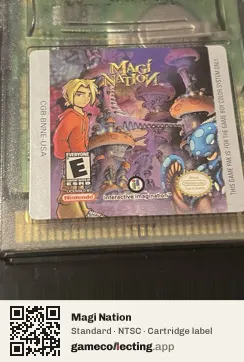 Magi Nation Game Boy Color, NTSC cartridge label