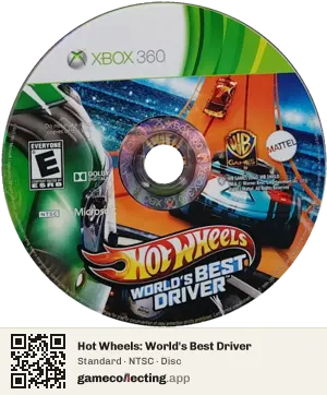 Hot Wheels: World's Best Driver Xbox 360, NTSC disc
