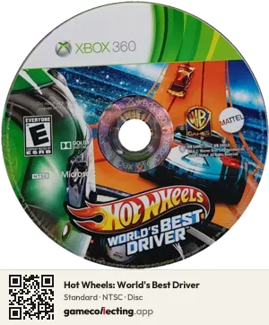 Hot Wheels: World's Best Driver Xbox 360, NTSC disc