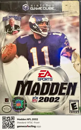 Madden NFL 2002 Nintendo GameCube, NTSC box front