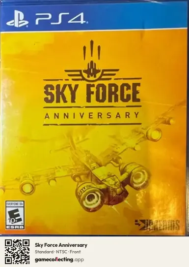 Sky Force Anniversary PlayStation 4, NTSC box front