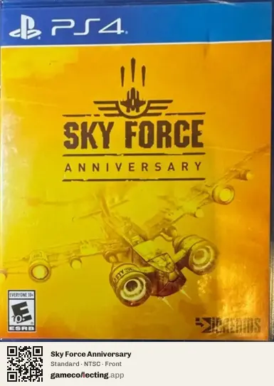Sky Force Anniversary PlayStation 4, NTSC box front