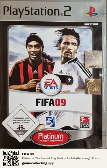 FIFA 09 PlayStation 2, Germany box front