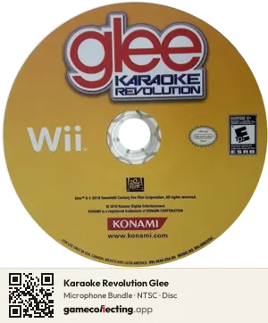 Karaoke Revolution Glee Nintendo Wii, NTSC disc