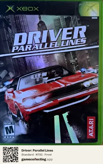 Driver: Parallel Lines Xbox, NTSC box front