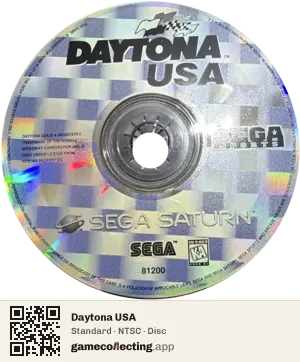Daytona USA Sega Saturn, NTSC disc